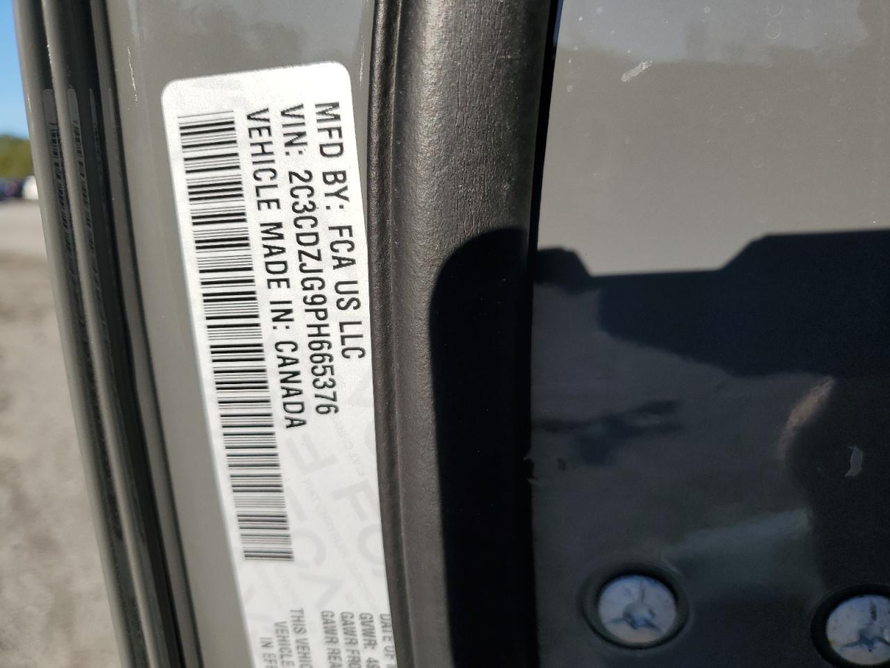 2023 DODGE CHALLENGER GT VIN:2C3CDZJG9PH665376