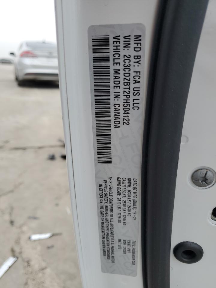 2023 DODGE CHALLENGER R/T VIN:2C3CDZBT2PH504122