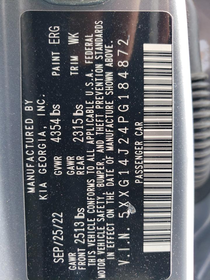 2023 KIA K5 LXS VIN:5XXG14J24PG184872