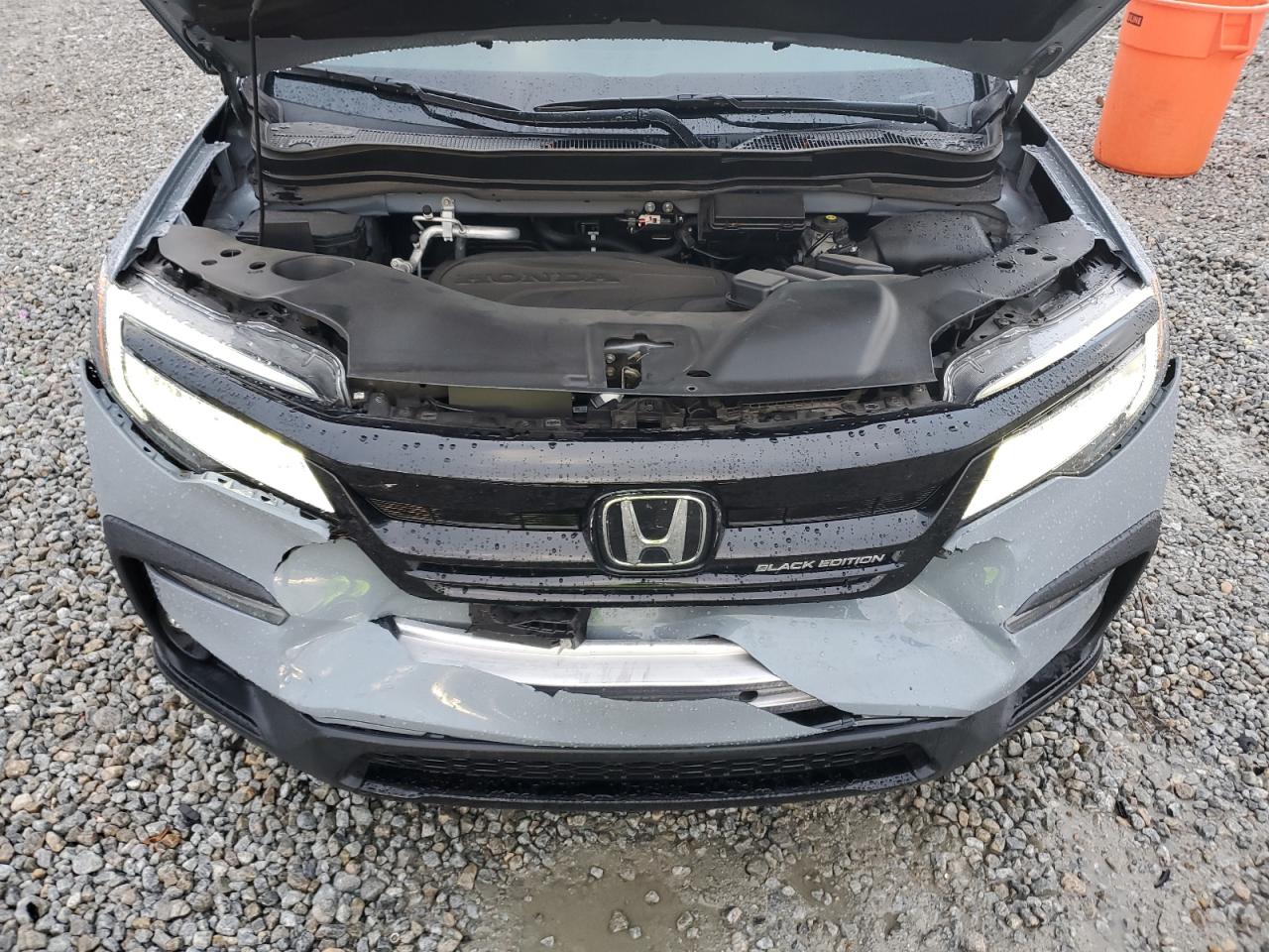 2022 HONDA PILOT BLACK VIN:5FNYF6H77NB029428