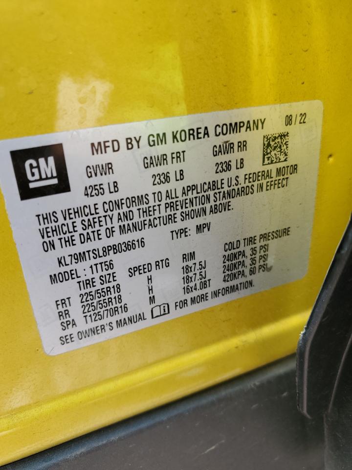 2023 CHEVROLET TRAILBLAZER RS VIN:KL79MTSL8PB036616