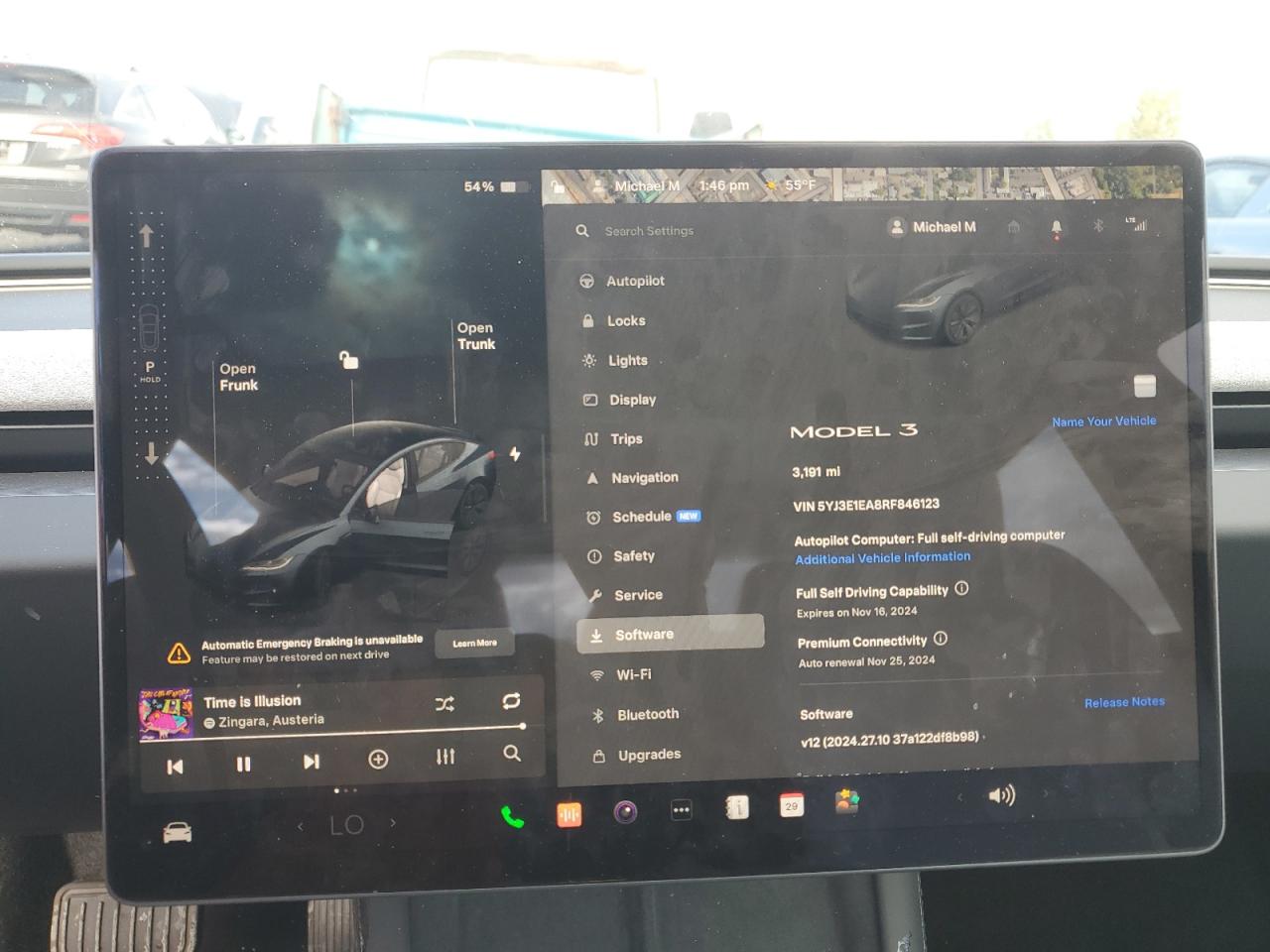 2024 TESLA MODEL 3  VIN:5YJ3E1EA8RF846123