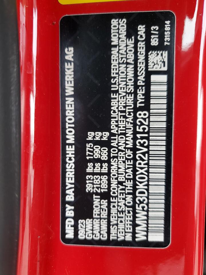 2024 MINI COOPER S VIN:WMW53DK0XR2V31528