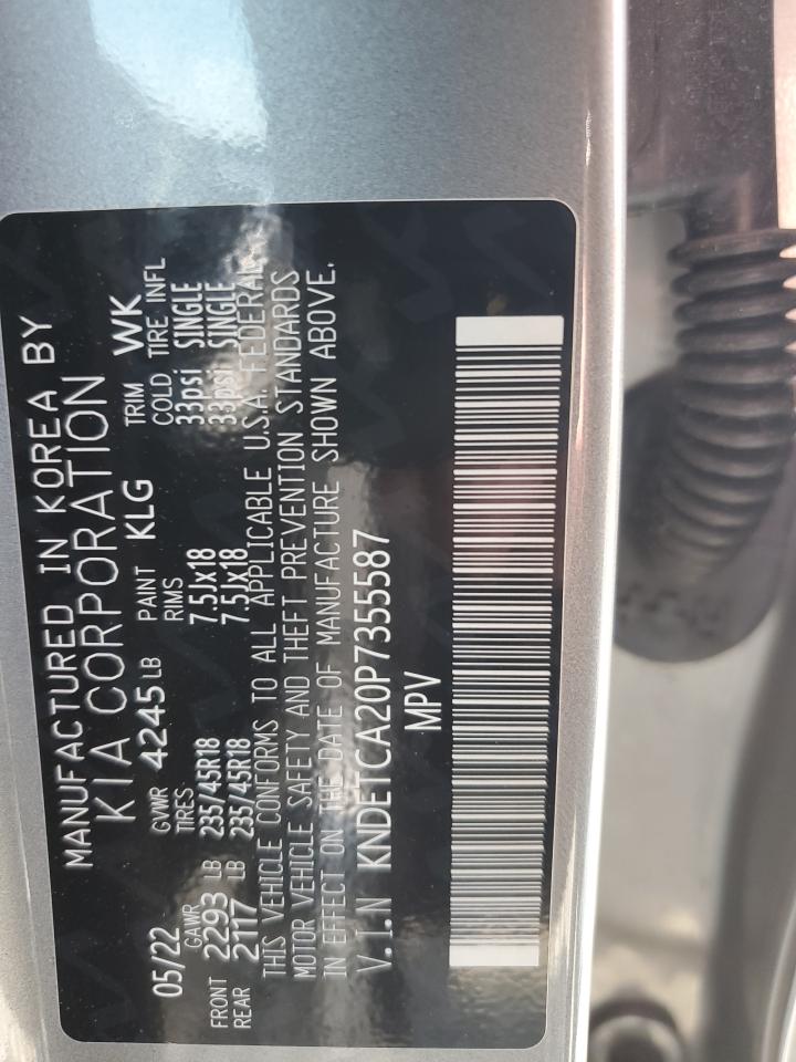 2023 KIA SELTOS SX VIN:KNDETCA20P7355587