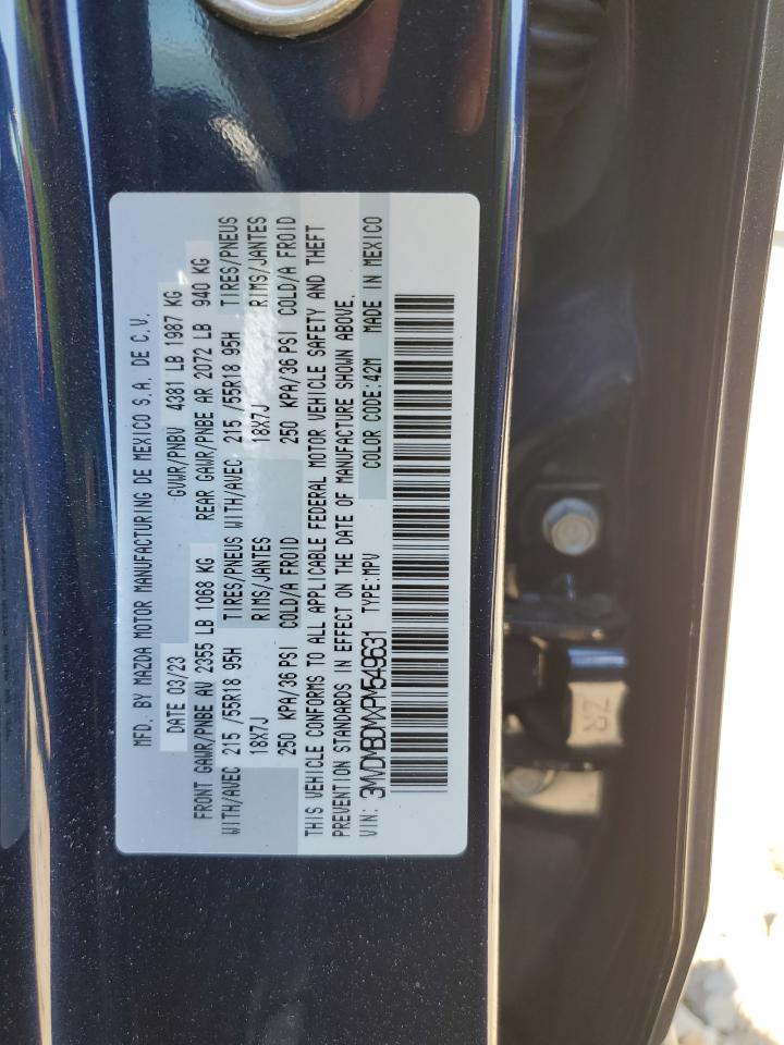 2023 MAZDA CX-30 PREMIUM VIN:3MVDMBDMXPM549631