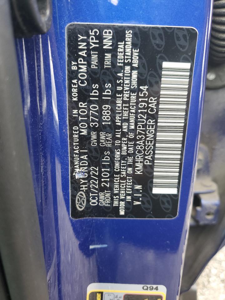 2023 HYUNDAI VENUE SEL VIN:KMHRC8A37PU219154
