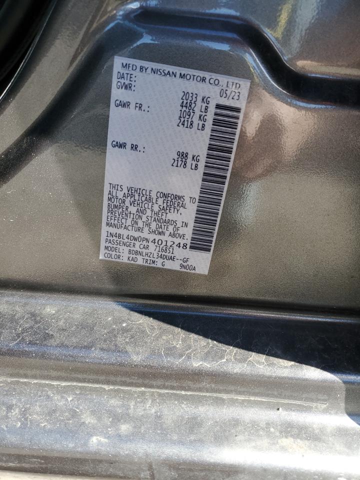 2023 NISSAN ALTIMA SV VIN:1N4BL4DW0PN401248