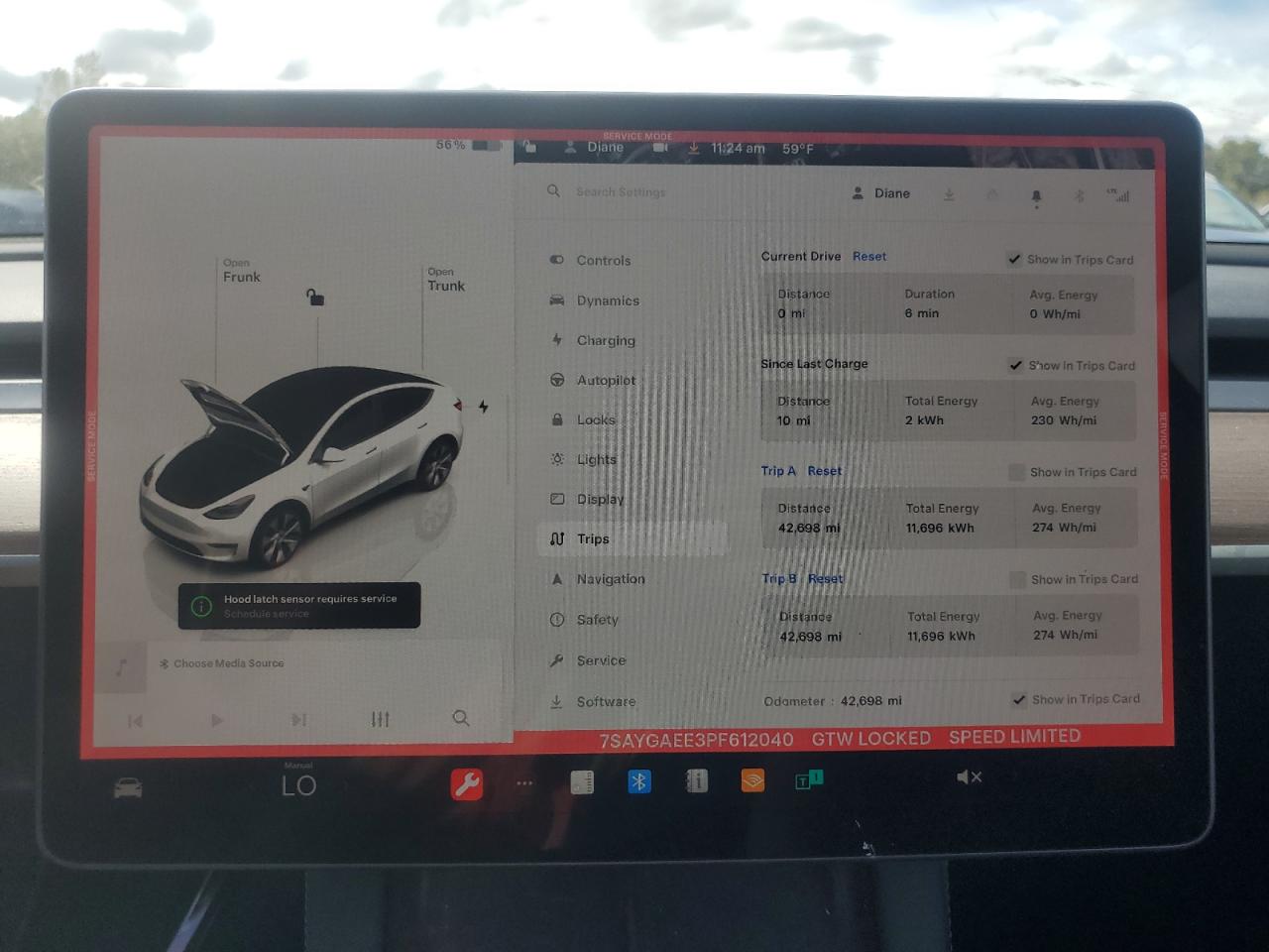 2023 TESLA MODEL Y  VIN:7SAYGAEE3PF612040