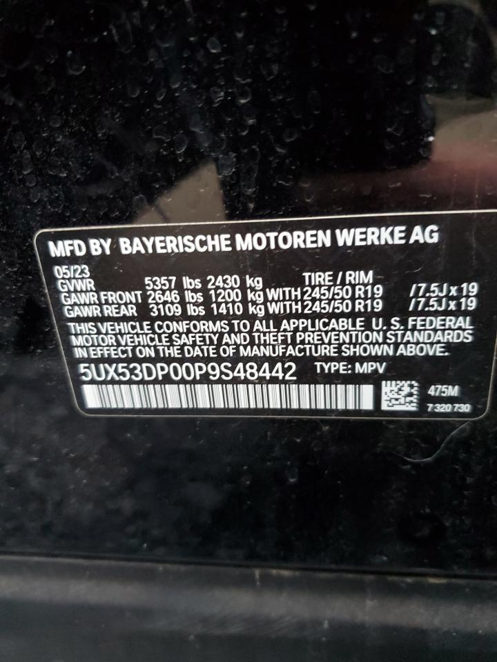 2023 BMW X3 XDRIVE30I VIN:5UX53DP00P9S48442