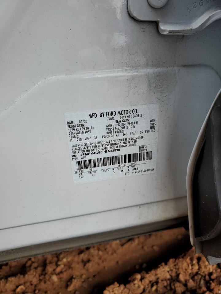 2023 FORD EDGE SE VIN:2FMPK4G95PBA33830