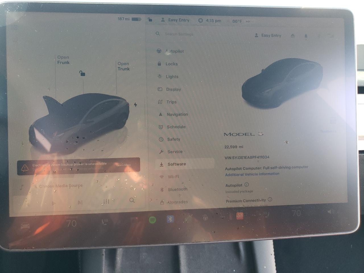 2023 TESLA MODEL 3  VIN:5YJ3E1EA8PF411034