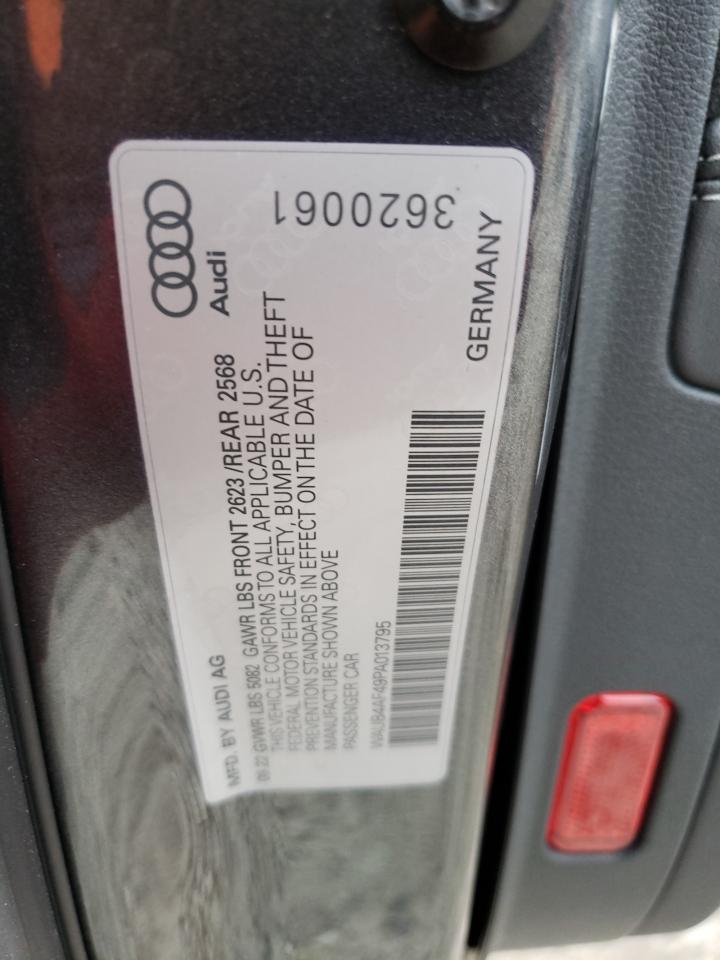 2023 AUDI S4 PREMIUM PLUS VIN:WAUB4AF49PA013795