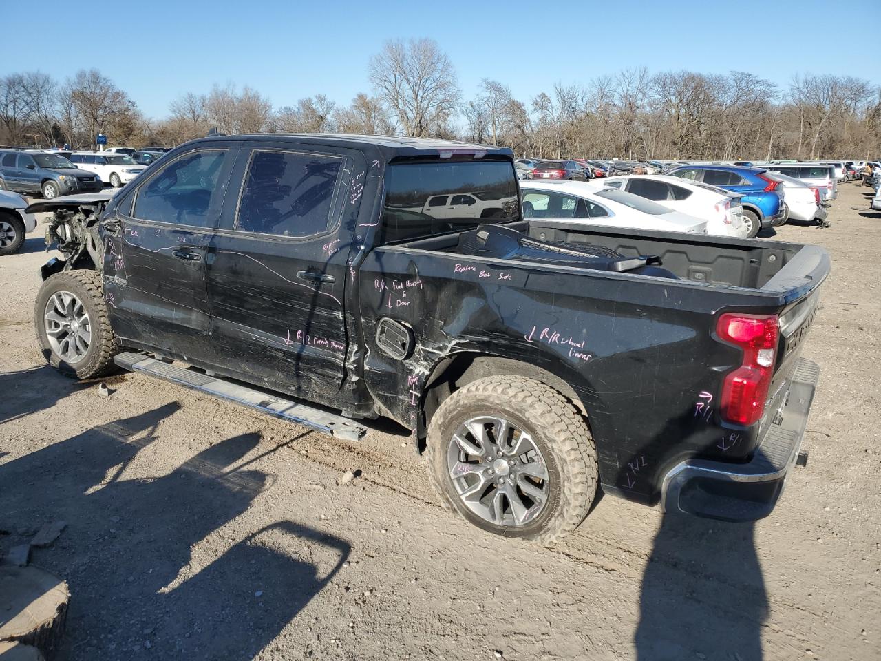 2022 CHEVROLET SILVERADO LTD K1500 LT VIN:3GCUYDED3NG179702