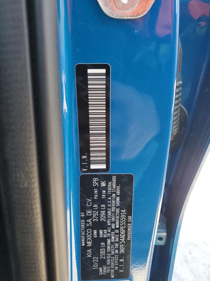 2023 KIA FORTE GT LINE VIN:3KPF54AD6PE555914