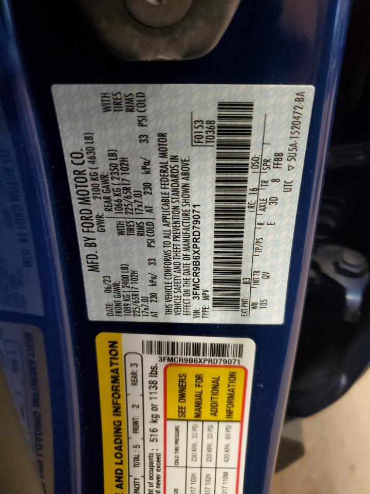 2023 FORD BRONCO SPORT BIG BEND VIN:3FMCR9B6XPRD79071