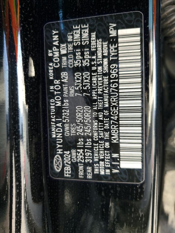 2024 HYUNDAI PALISADE CALLIGRAPHY VIN:1HD1KKL15GB658764