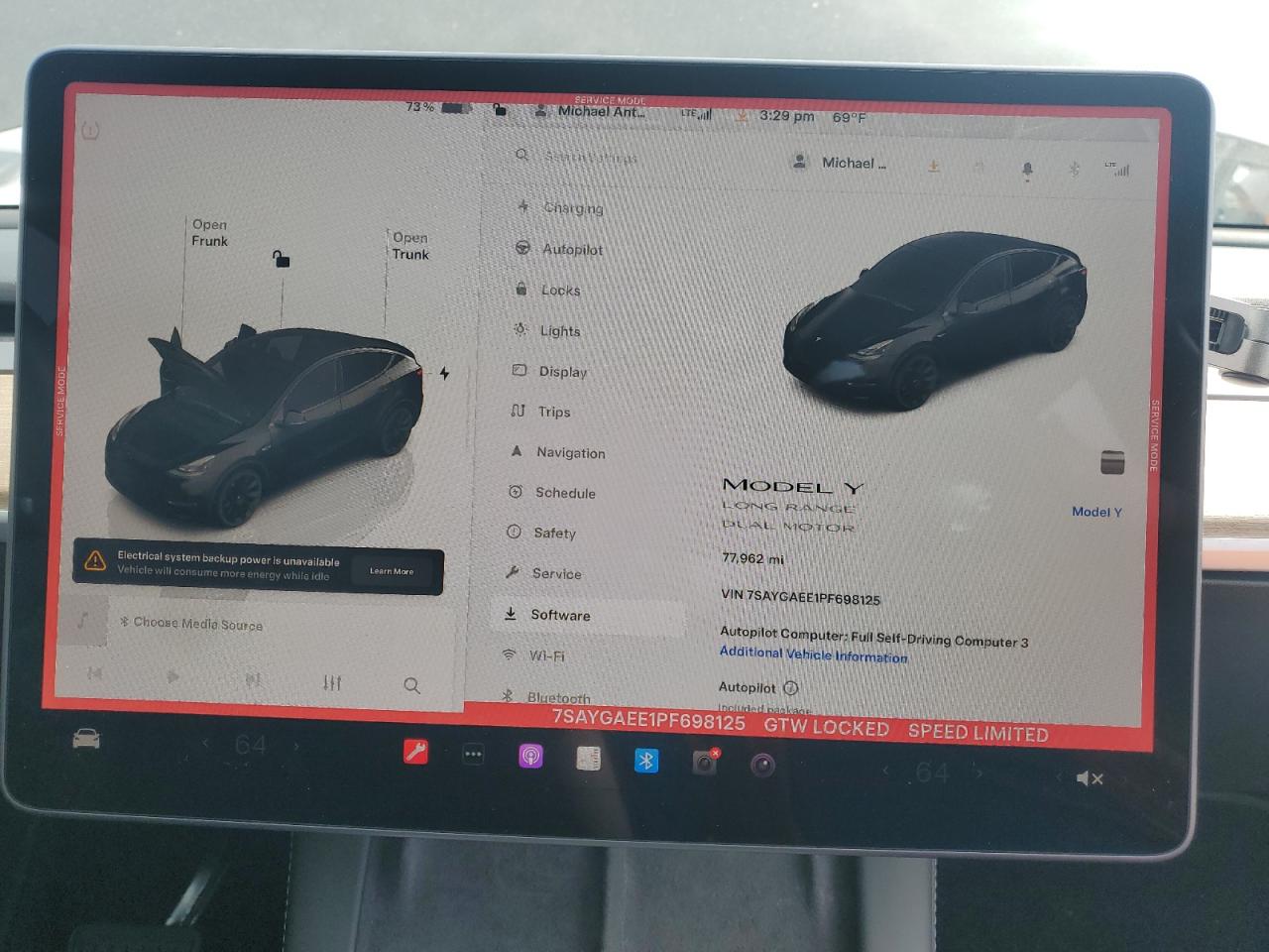 2023 TESLA MODEL Y  VIN:7SAYGAEE1PF698125