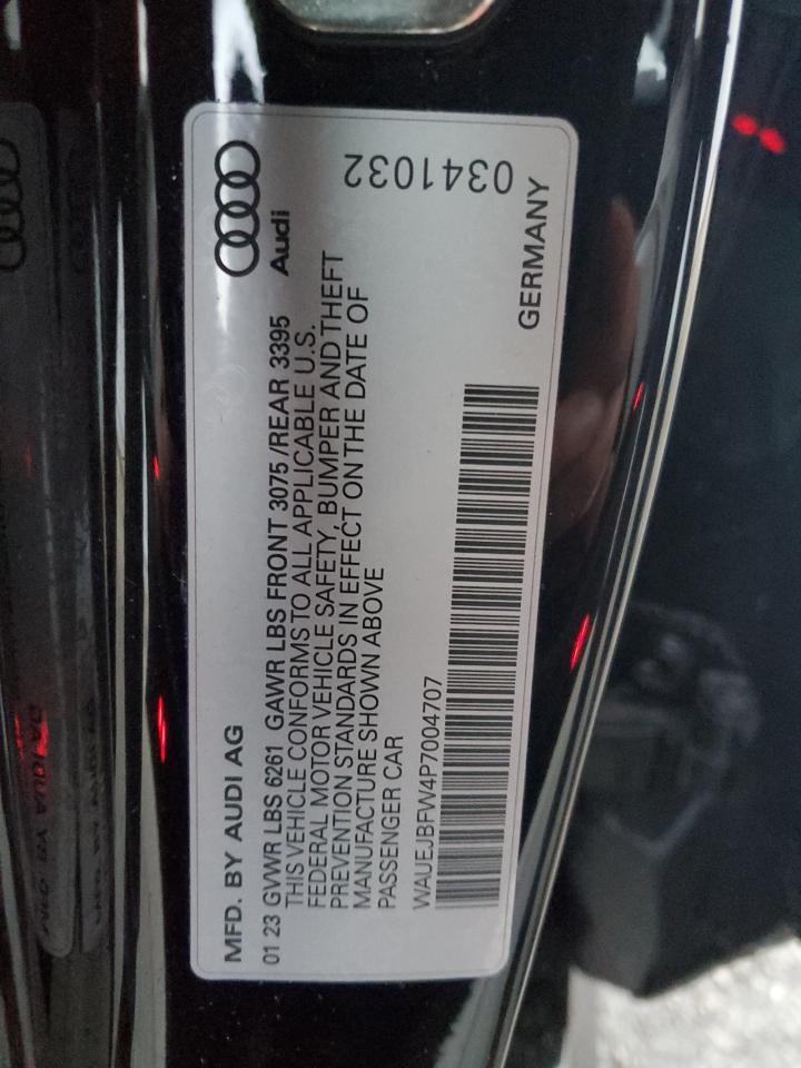 2023 AUDI E-TRON GT PRESTIGE VIN:WAUEJBFW4P7004707