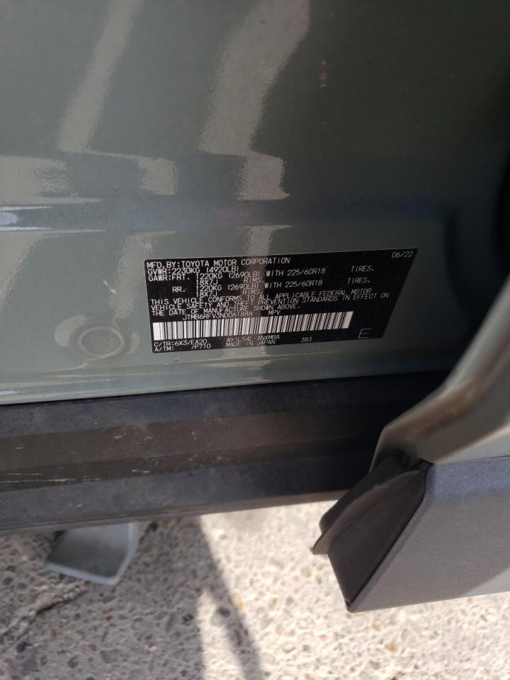 2022 TOYOTA RAV4 XLE PREMIUM VIN:JTMB6RFV3ND061888