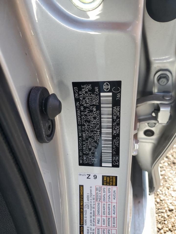 2024 TOYOTA COROLLA LE VIN:JTDBDMHE7RJ005076