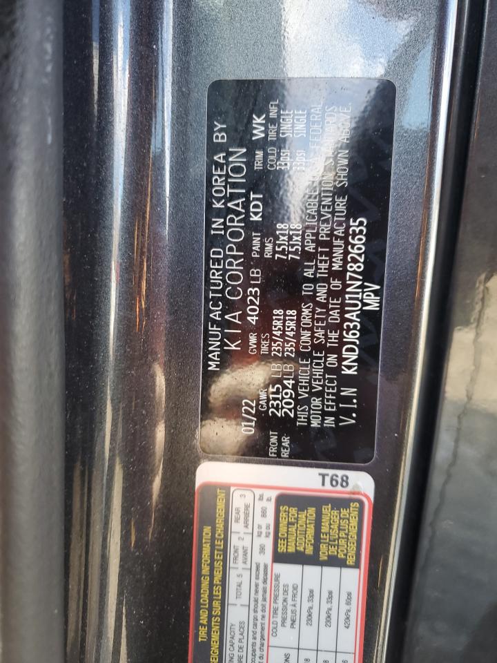 2022 KIA SOUL GT LINE VIN:KNDJ63AU1N7826635