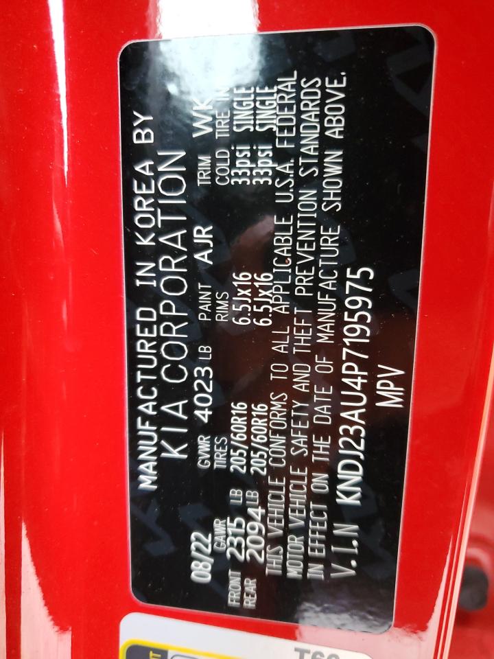 2023 KIA SOUL LX VIN:KNDJ23AU4P7195975