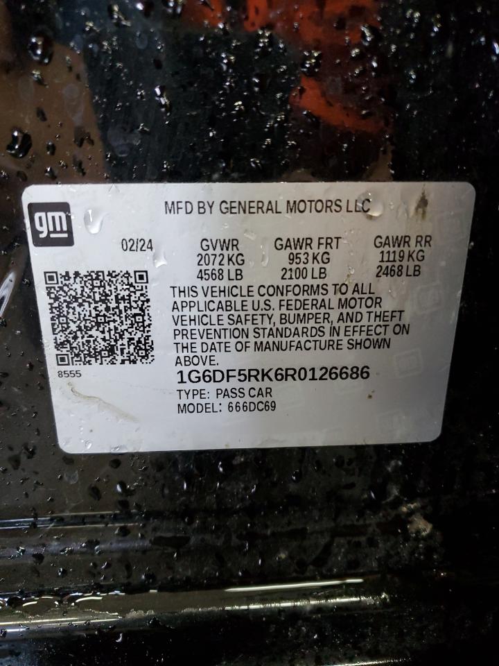 2024 CADILLAC CT4 PREMIUM LUXURY VIN:1G6DF5RK6R0126686