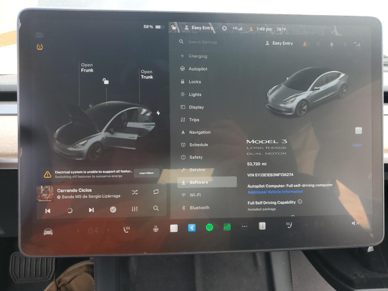 2022 TESLA MODEL 3  VIN:5YJ3E1EB3NF136274