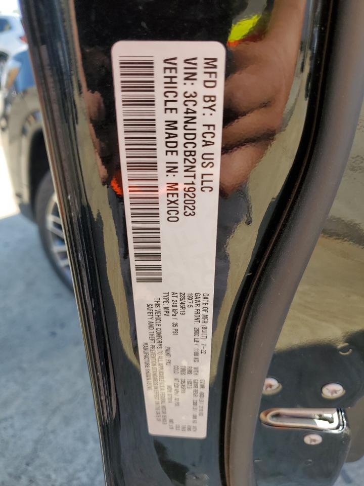 2022 JEEP COMPASS LIMITED VIN:3C4NJDCB2NT192023