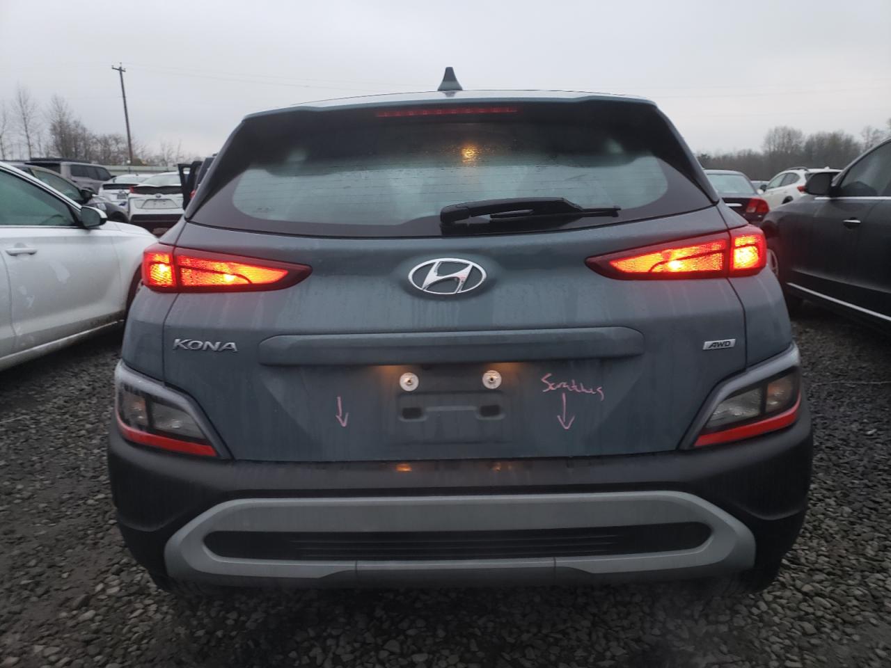 2022 HYUNDAI KONA SEL VIN:KM8K2CAB2NU864404
