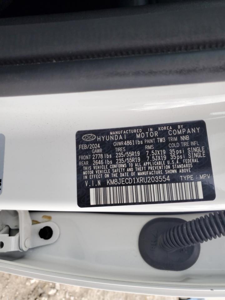 2024 HYUNDAI TUCSON LIMITED VIN:KM8JECD1XRU203554