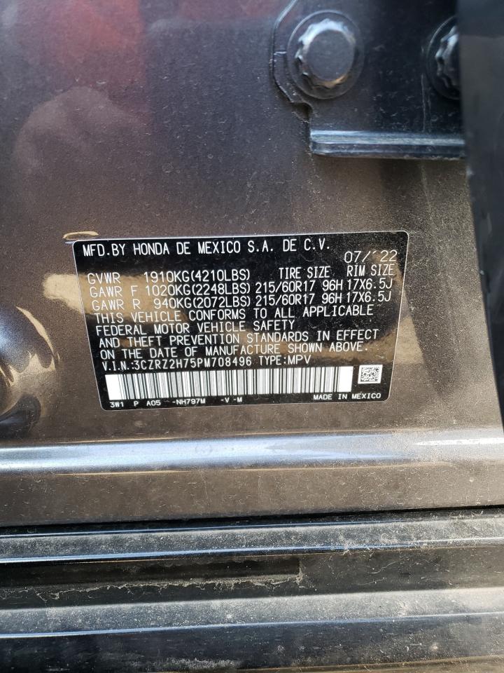 2023 HONDA HR-V EXL VIN:3CZRZ2H75PM708496
