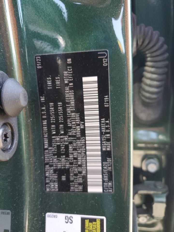 2023 TOYOTA COROLLA CROSS XLE VIN:7MUDAABG2PV047865