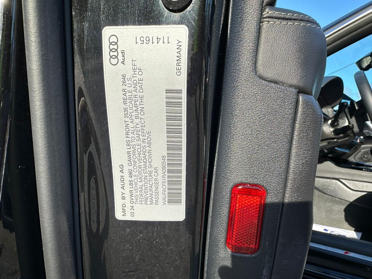 2024 AUDI A5 PREMIUM PLUS 45 VIN:WAUFACF51RA090548