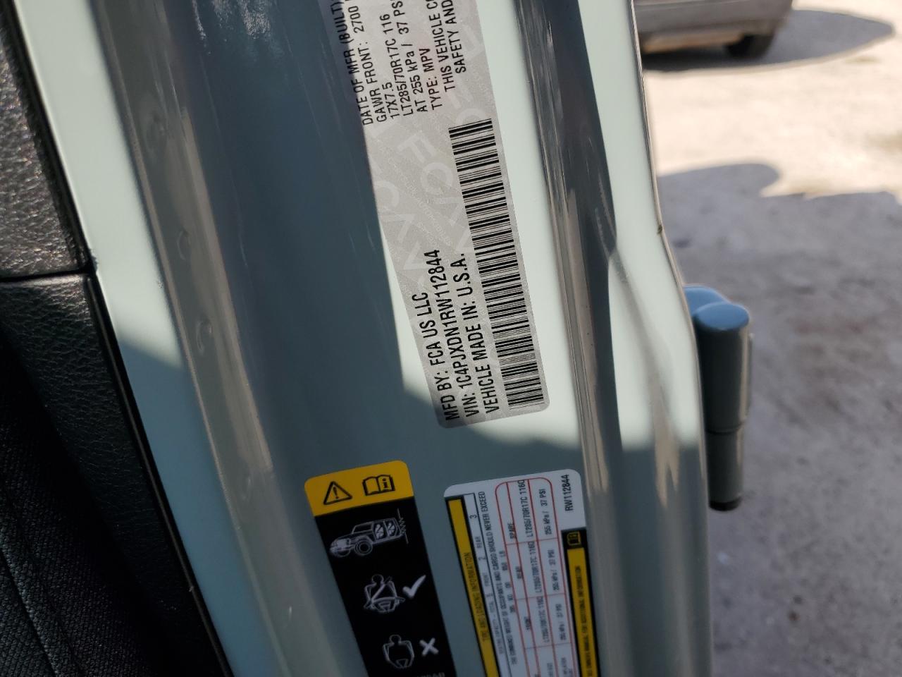 2024 JEEP WRANGLER SPORT VIN:1C4PJXDN1RW112844