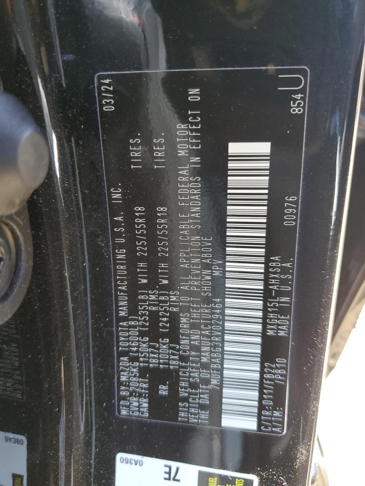 2024 TOYOTA COROLLA CROSS SE VIN:7MUFBABG3RV029464
