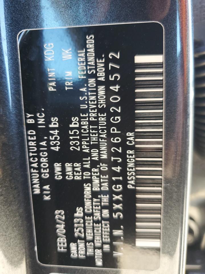 2023 KIA K5 LXS VIN:5XXG14J26PG204572
