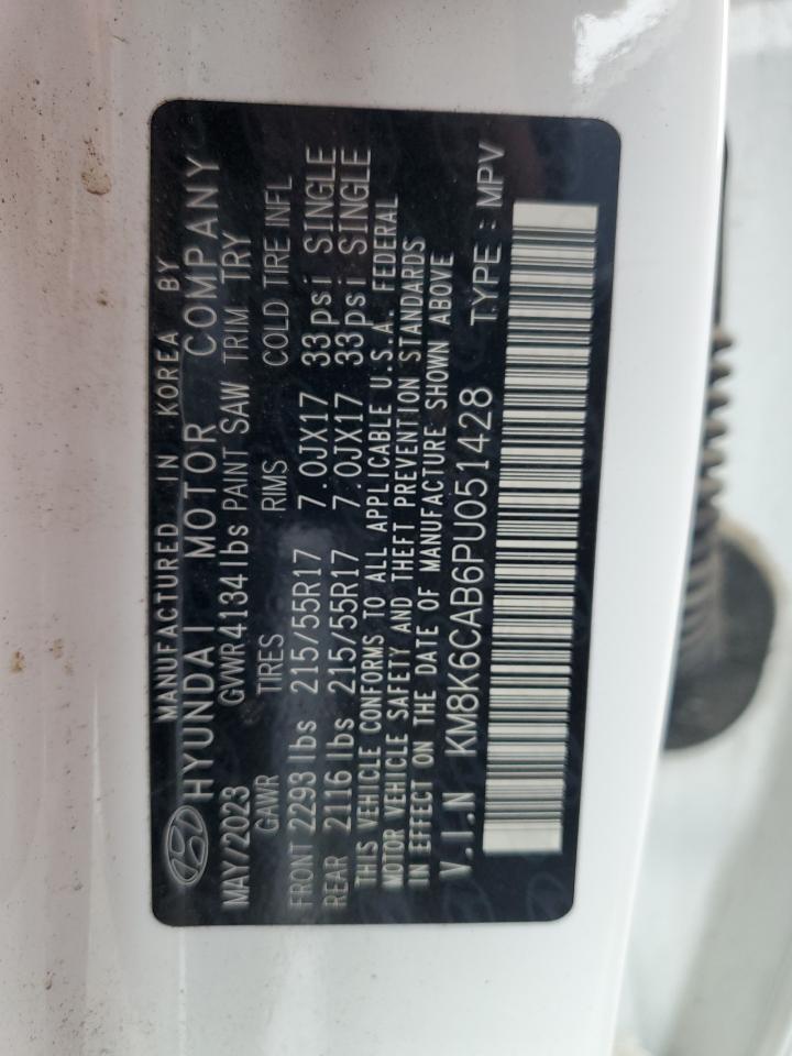 2023 HYUNDAI KONA SEL VIN:KM8K6CAB6PU051428