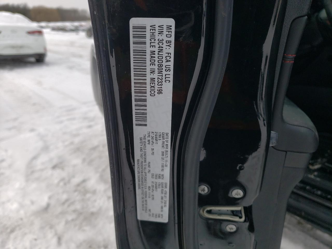 2022 JEEP COMPASS TRAILHAWK VIN:3C4NJDDB0NT233196