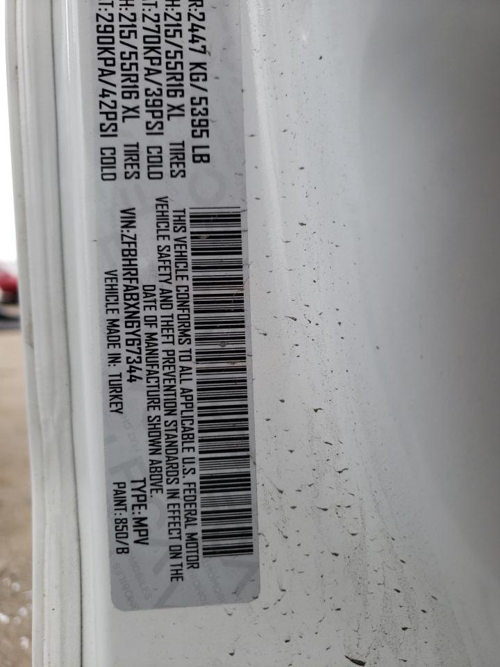 2022 RAM PROMASTER CITY TRADESMAN VIN:ZFBHRFABXN6Y67344