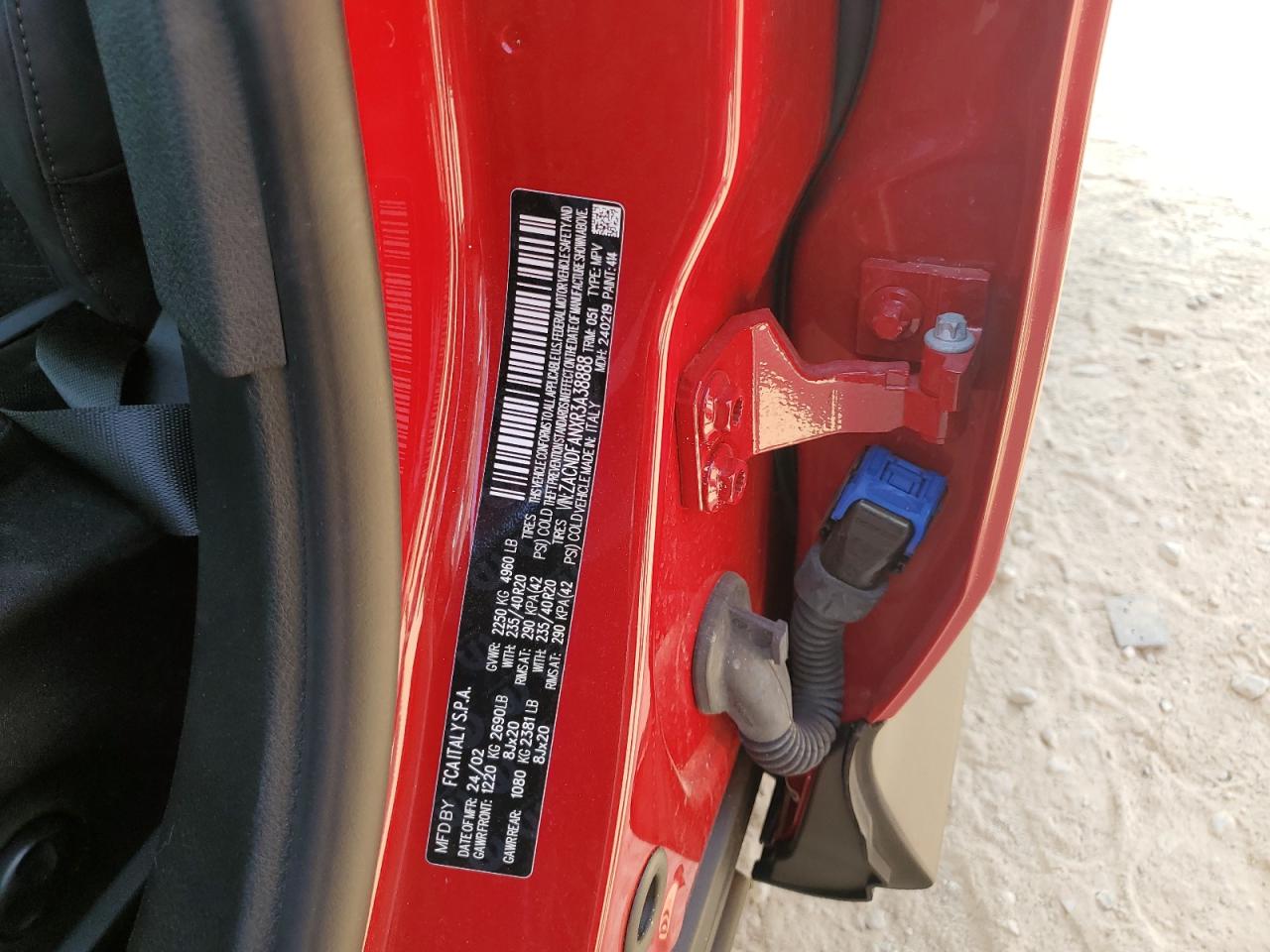 2024 DODGE HORNET GT VIN:ZACNDFANXR3A38888