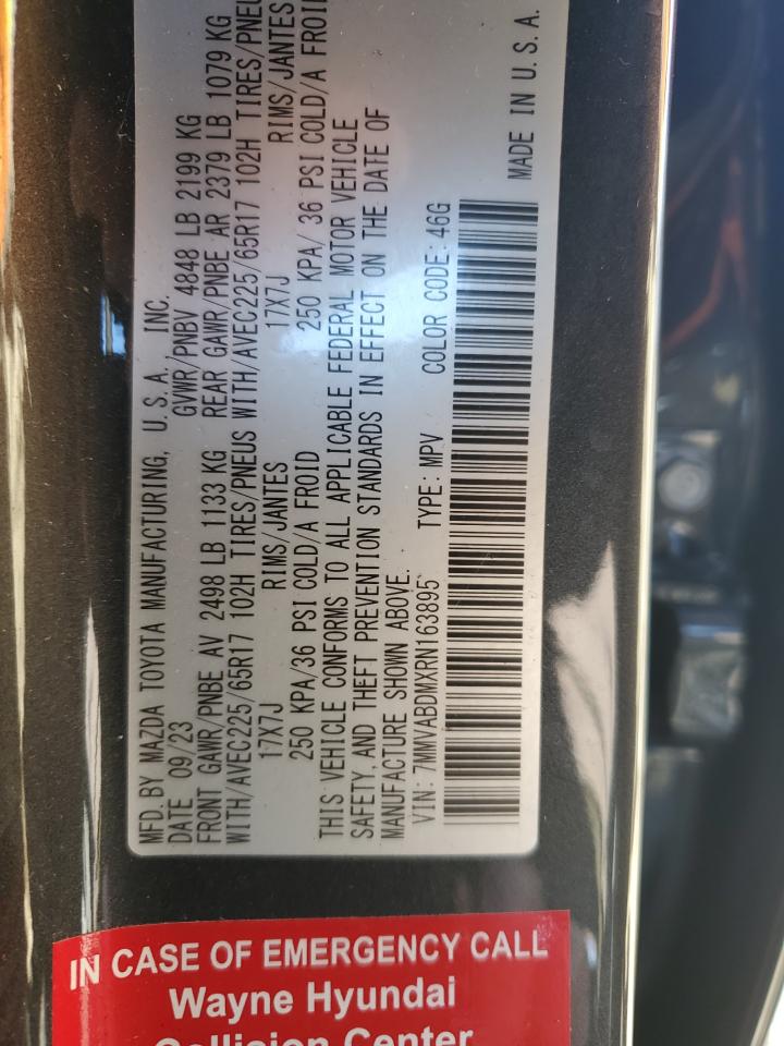 2024 MAZDA CX-50 PREMIUM VIN:7MMVABDMXRN163895