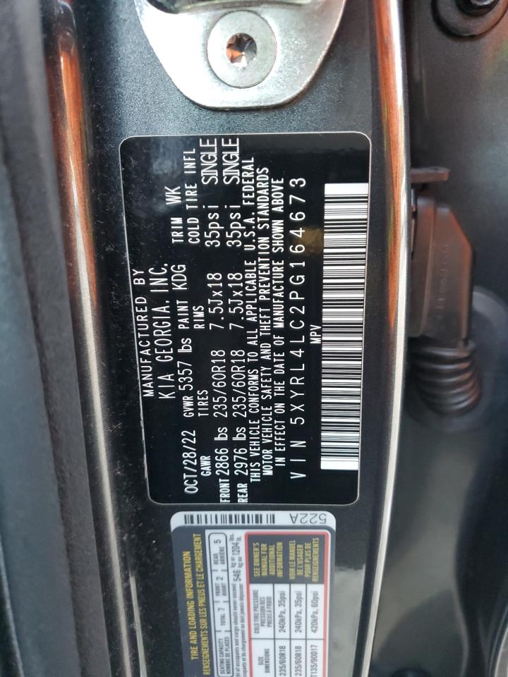 2023 KIA SORENTO S VIN:5XYRL4LC2PG164673