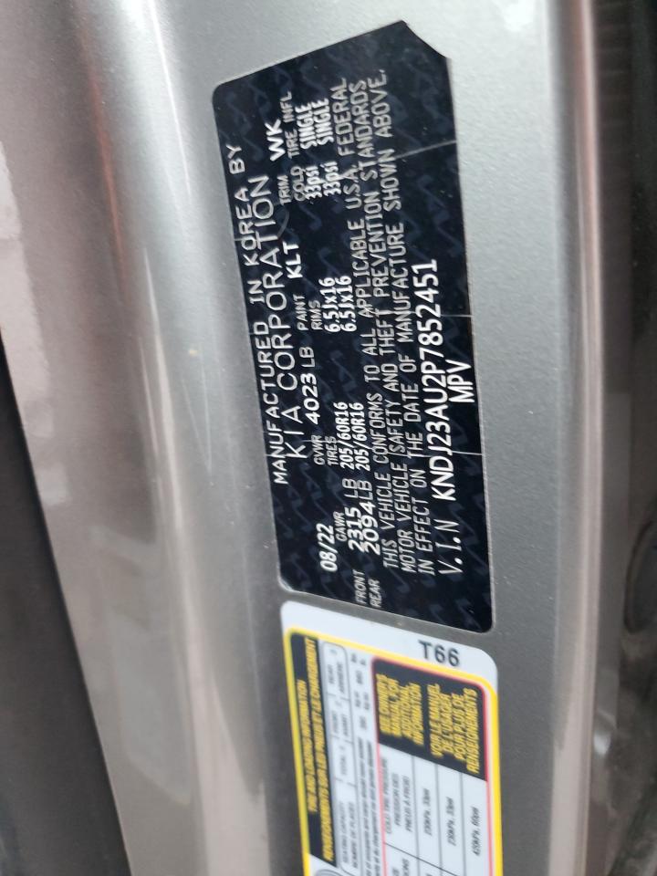 2023 KIA SOUL LX VIN:KNDJ23AU2P7852451