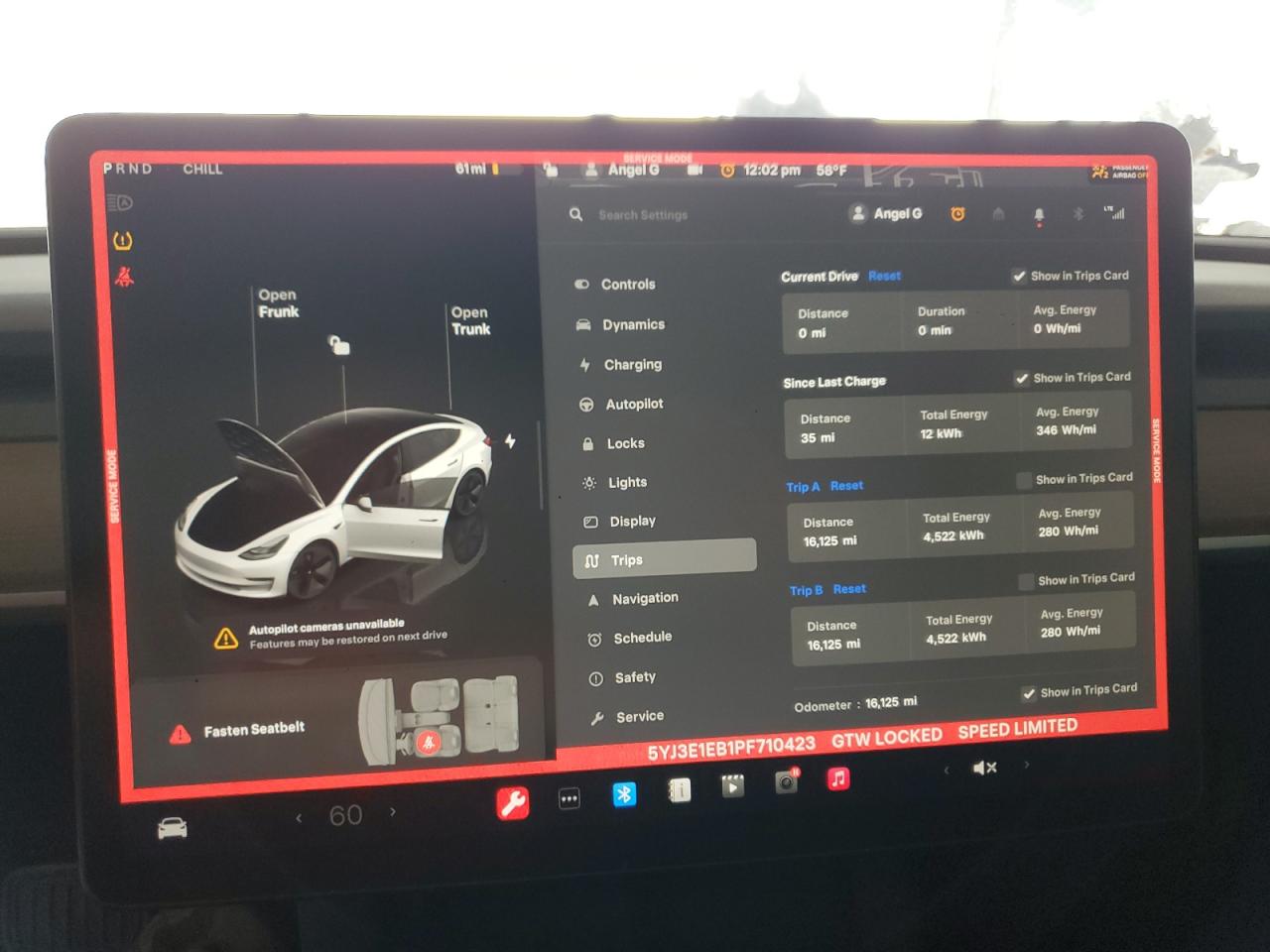 2023 TESLA MODEL 3  VIN:5YJ3E1EB1PF710423