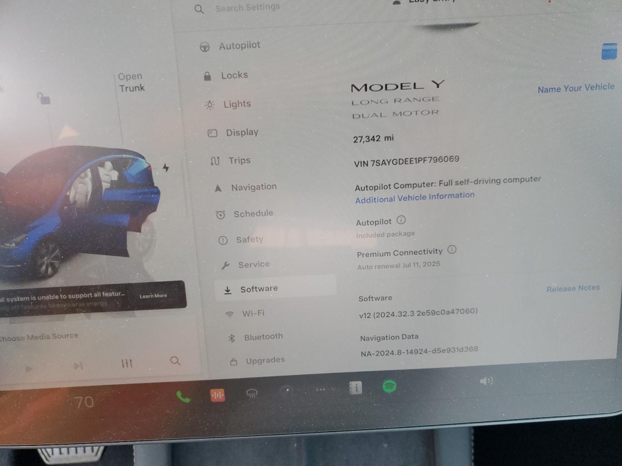 2023 TESLA MODEL Y  VIN:7SAYGDEE1PF796069