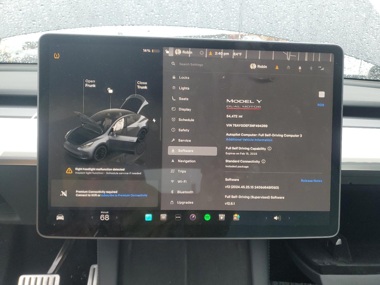 2022 TESLA MODEL Y  VIN:7SAYGDEF3NF494269
