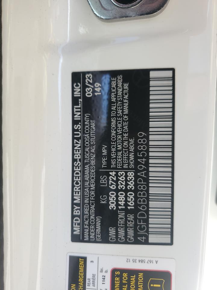 2023 MERCEDES-BENZ GLE COUPE AMG 53 4MATIC VIN:4JGFD6BB8PA945889