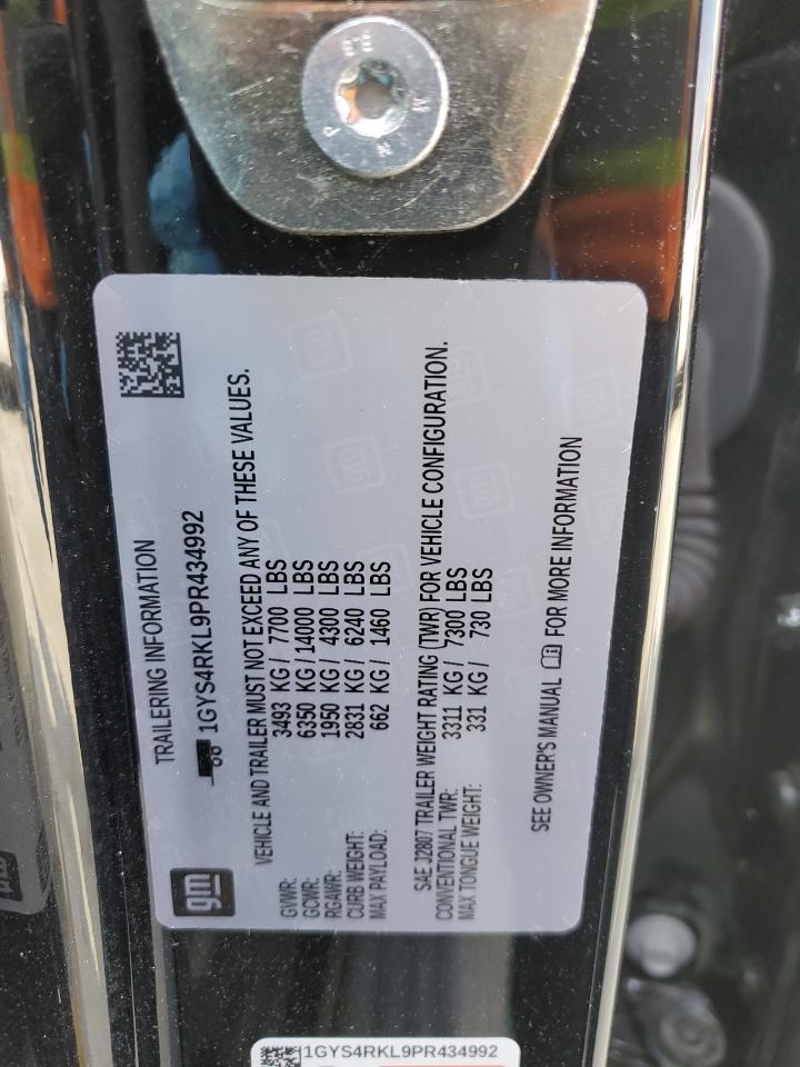 2023 CADILLAC ESCALADE ESV SPORT PLATINUM VIN:1GYS4RKL9PR434992