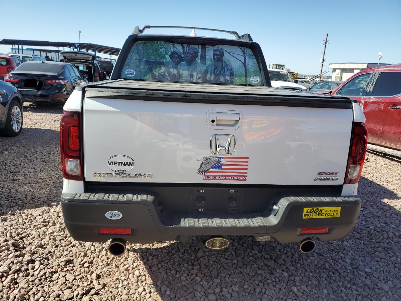 2022 HONDA RIDGELINE SPORT VIN:5FPYK3F10NB000627